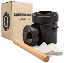 Load image into Gallery viewer, The Sauerkrock Fermentation Crock with Glazed Weights and Cabbage Tamper