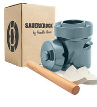Load image into Gallery viewer, The Sauerkrock Fermentation Crock with Glazed Weights and Cabbage Tamper